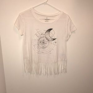 American Eagle fringed t shirt